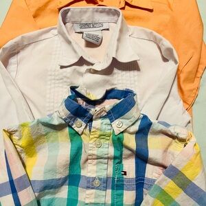Size 3T button up dress shirts LOT of 3